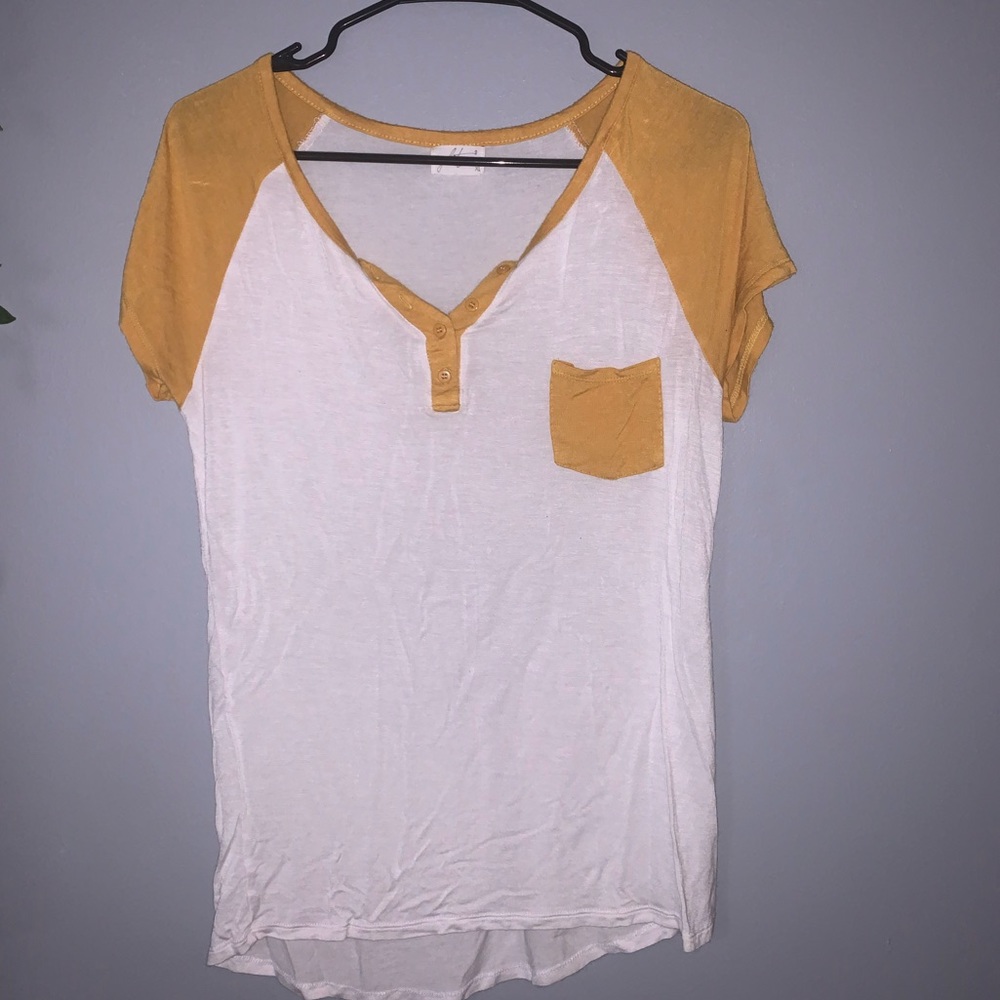 Basic Yellow and White Shirt